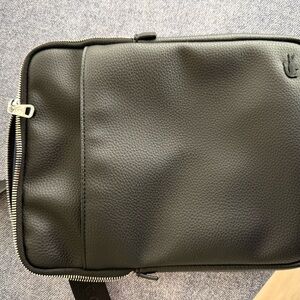 Lacoste Dark Gray Textured Messenger Bag